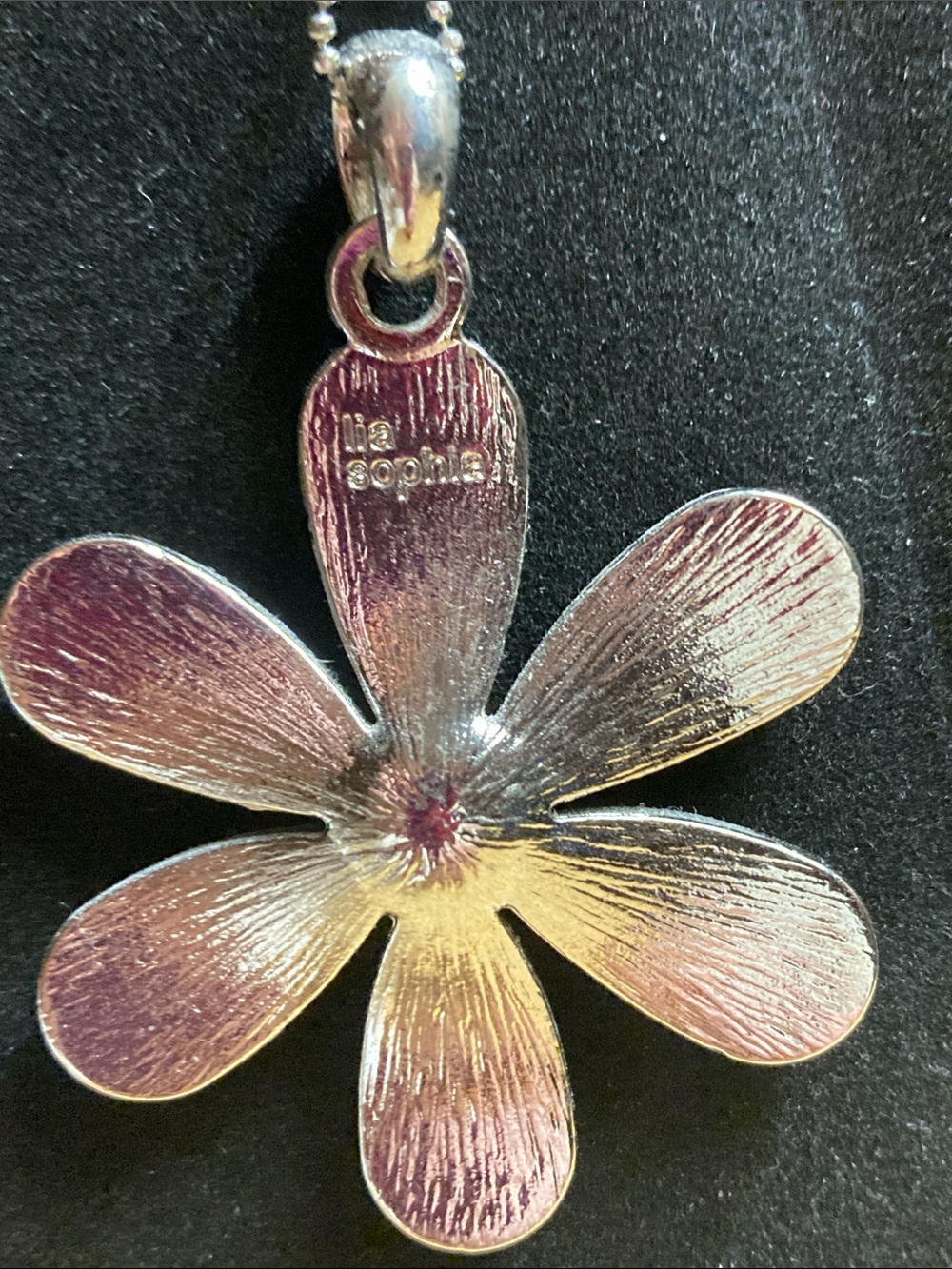 Lia Sophia Iridescent Flower Pendant Necklace in Green - Picture 2 of 5
